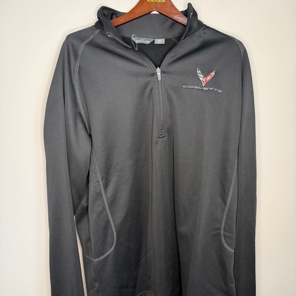Eddie Bauer 1/4 zip Corvette logo jacket